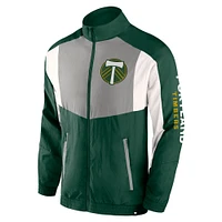 Men's Fanatics  Green Portland Timbers Net Goal Raglan Full-Zip Track Jacket