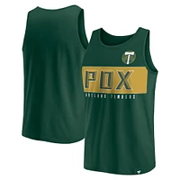 Men's Fanatics Green Portland Timbers Run Angle Tank Top