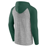 Men's Fanatics Steel Portland Timbers Deflection Raglan Pullover Hoodie