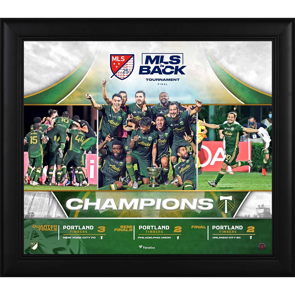 Portland Timbers Framed 15" x 17" 2020 MLS is Back Champions Collage