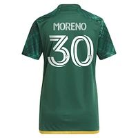 Women's adidas Santiago Moreno Green Portland Timbers 2023 Plaid Kit Replica Jersey