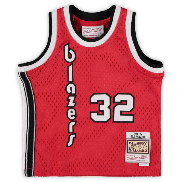 Maillot de joueur retraité Mitchell & Ness Bill Walton rouge Portland Trail Blazers 1976/77 Hardwood Classics