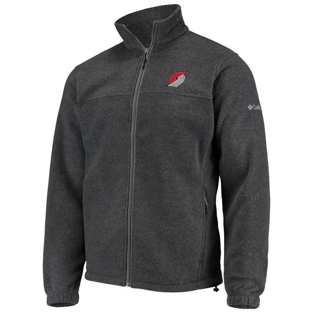 Veste Columbia Portland Trail Blazers pour homme Heathered Charcoal Flanker Full-Zip Jacket