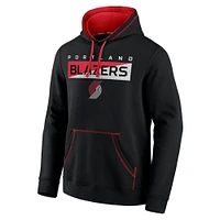 Men's Fanatics Black Portland Trail Blazers Split the Crowd - Pullover Hoodie