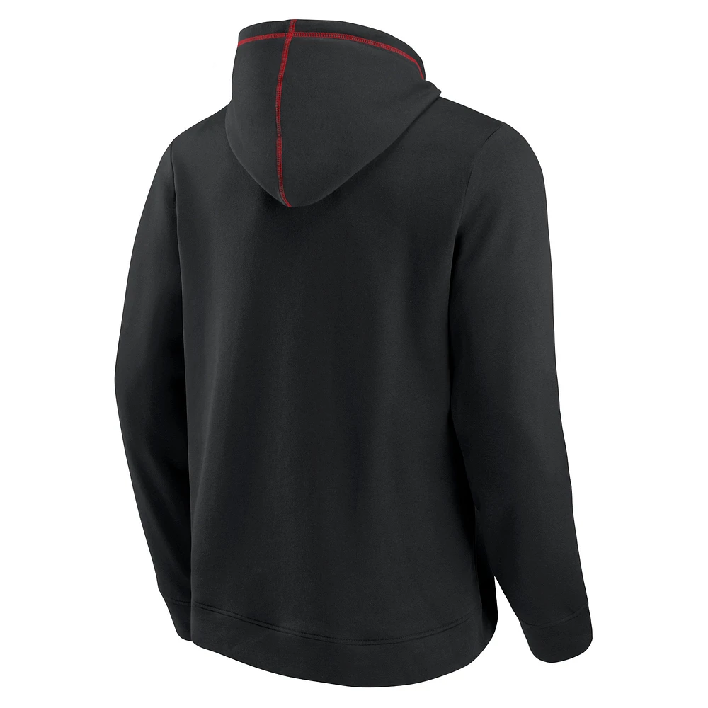 Men's Fanatics Black Portland Trail Blazers Split the Crowd - Pullover Hoodie