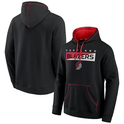 Men's Fanatics Black Portland Trail Blazers Split the Crowd - Pullover Hoodie