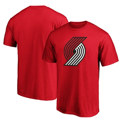 T-shirt rouge avec logo de l'équipe principale des Portland Trail Blazers Fanatics pour hommes