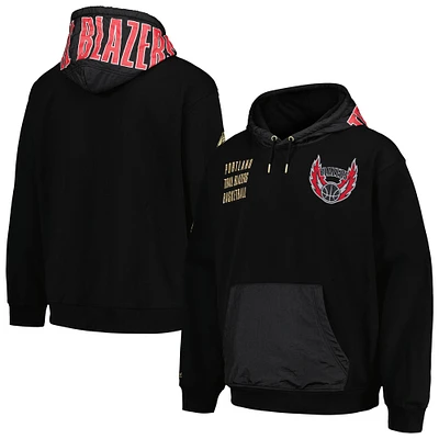 Sweat à capuche en polaire avec logo vintage Mitchell & Ness Portland Trail Blazers Team OG 2.0 noir pour hommes