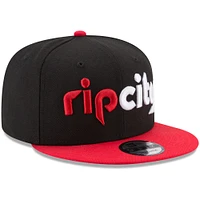 Men's New Era Black/Red Portland Trail Blazers 2-Tone 9FIFTY Adjustable Snapback Hat