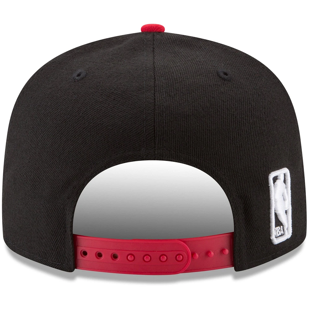 Men's New Era Black/Red Portland Trail Blazers 2-Tone 9FIFTY Adjustable Snapback Hat