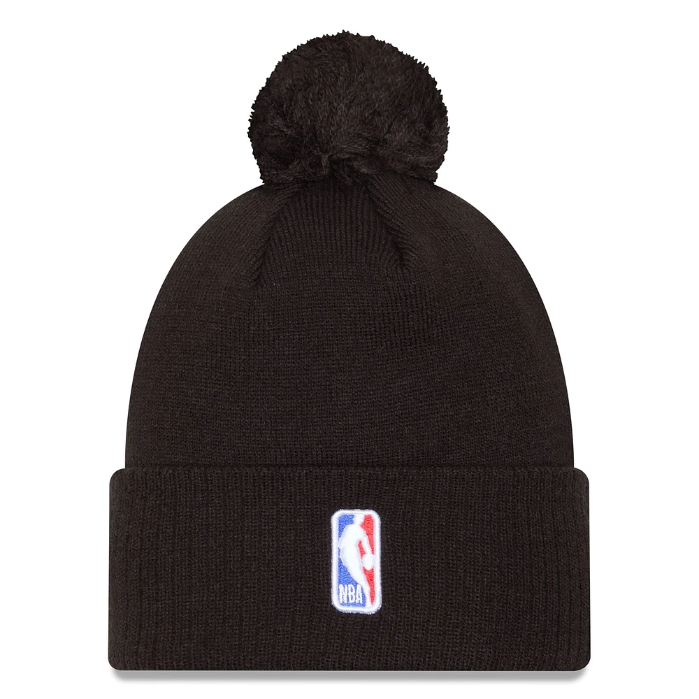 Men's New Era  Black Portland Trail Blazers 2024/25 City Edition Cuffed Knit Hat with Pom