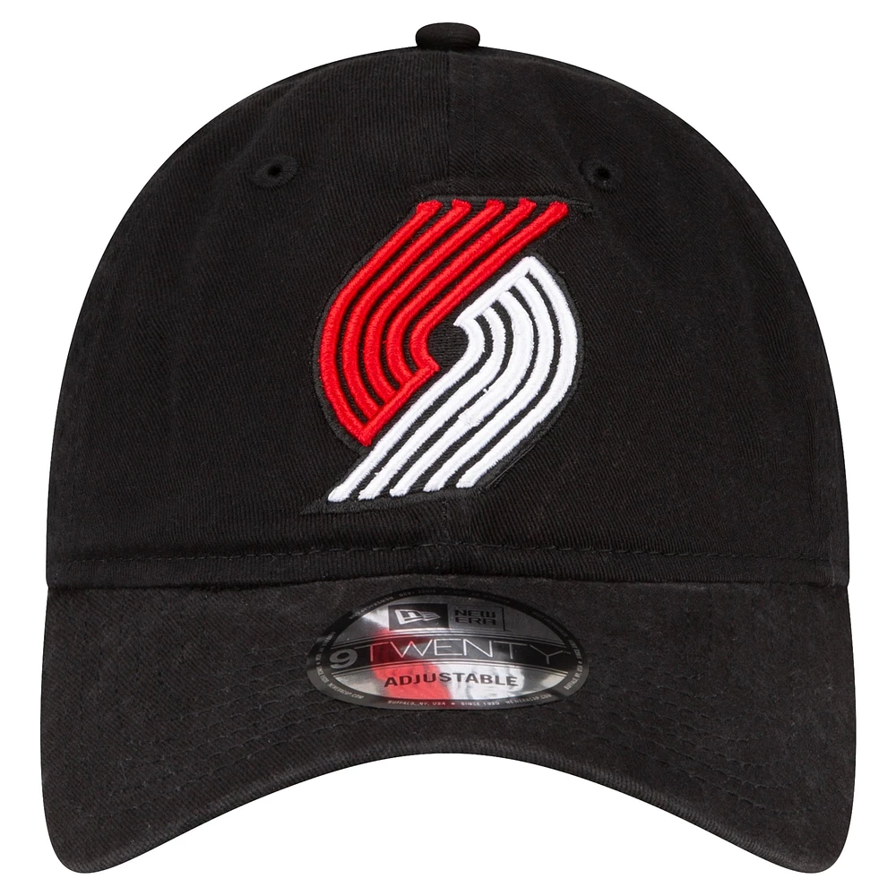 Men's New Era Black Portland Trail Blazers Team 2.0 9TWENTY Adjustable Hat