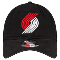Men's New Era Black Portland Trail Blazers Team 2.0 9TWENTY Adjustable Hat