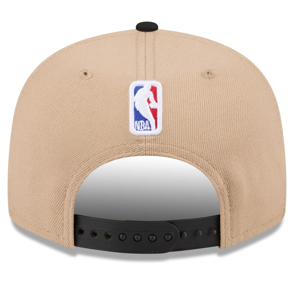 Men's New Era Tan/Black Portland Trail Blazers 2024 NBA Draft 9FIFTY Snapback Hat