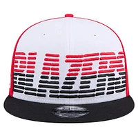 Men's New Era White/Black Portland Trail Blazers Throwback Gradient Tech Font 9FIFTY Snapback Hat