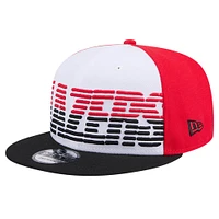 Men's New Era White/Black Portland Trail Blazers Throwback Gradient Tech Font 9FIFTY Snapback Hat