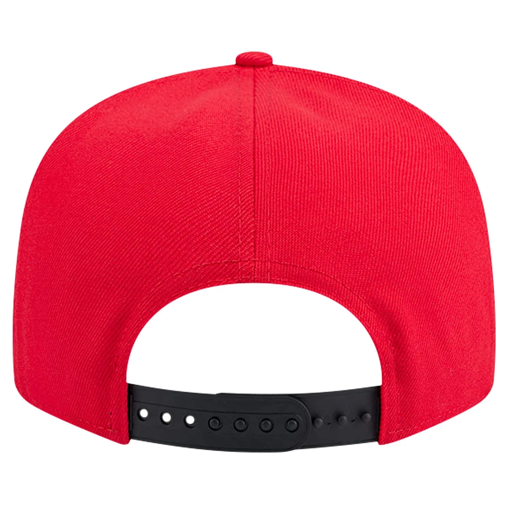 Men's New Era White/Black Portland Trail Blazers Throwback Gradient Tech Font 9FIFTY Snapback Hat