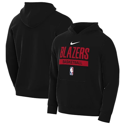 Men's Nike Black Portland Trail Blazers 2022/23 Spotlight On-Court Practice Performance Pullover Hoodie