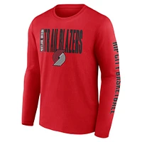 Men's Red Portland Trail Blazers Vision Long Sleeve T-Shirt