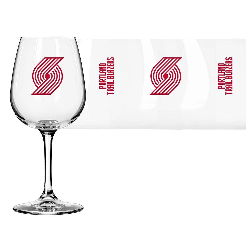 Portland Trail Blazers Logo 12oz. Stemmed Wine Glass