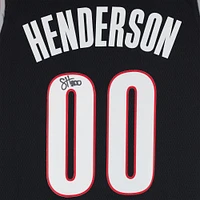 Scoot Henderson Portland Trail Blazers Autographed Black Nike Swingman Jersey 