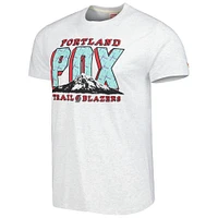 Unisex Homage Ash Portland Trail Blazers Hometown Hyper Local Tri-Blend T-Shirt
