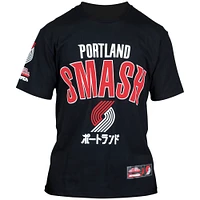 T-shirt unisexe Hyperfly noir Portland Trail Blazers NBA x My Hero Academia All Might Smash