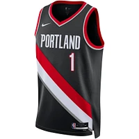 Unisex Nike Anfernee Simons Black Portland Trail Blazers Swingman Jersey - Icon Edition