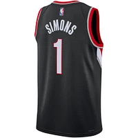 Unisex Nike Anfernee Simons Black Portland Trail Blazers Swingman Jersey - Icon Edition