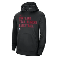 Unisex Nike Black Portland Trail Blazers 2023/24 Performance Spotlight On-Court Practice Pullover Hoodie