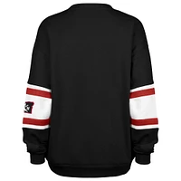 Women's '47 Black Portland Trail Blazers 2024/25 City Edition Steadfast Paneled Pullover Sweatshirt
