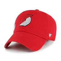 Women's '47  Red Portland Trail Blazers Confetti Undervisor Clean Up Adjustable Hat