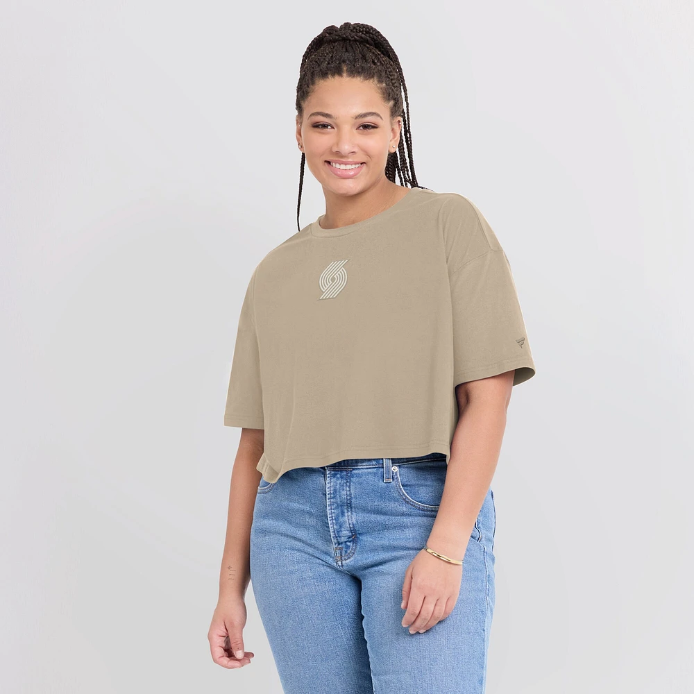 T-shirt court super doux kaki Portland Trail Blazers Elements pour femmes