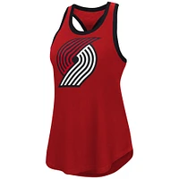 Women's G-III 4Her by Carl Banks Red Portland Trail Blazers Showdown Scoop-Neck Racerback Tank Top