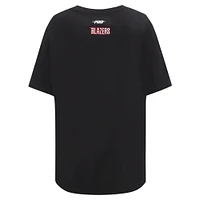 Women's Pro Standard Black Sacramento Kings Script Boyfriend T-Shirt