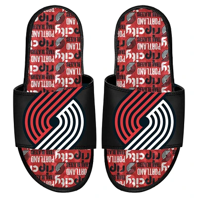 Youth ISlide Portland Trail Blazers Team Pattern Gel Slide Sandals