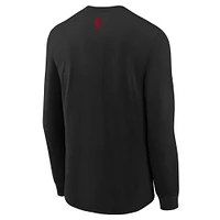 Youth Nike  Black Portland Trail Blazers 2024/25 City Edition Wordmark Performance Long Sleeve T-Shirt