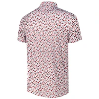 Men's Barstool Golf White Spittin' Chiclets x Presidents Cup Puck Printed Polo