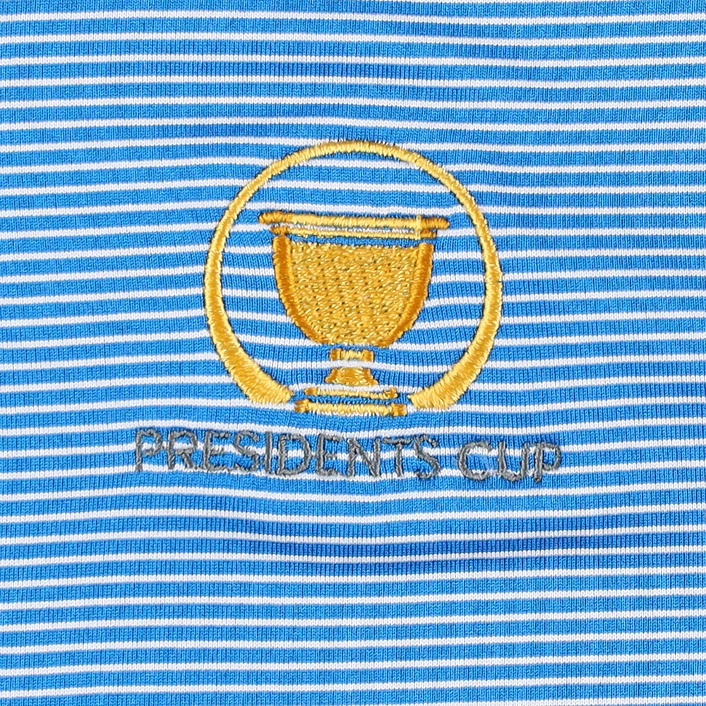 Men's Under Armour  Blue Presidents Cup Team USA Green Bridge Stripe Polo