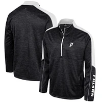 Men's Colosseum Black Providence Friars Marled Half-Zip Jacket