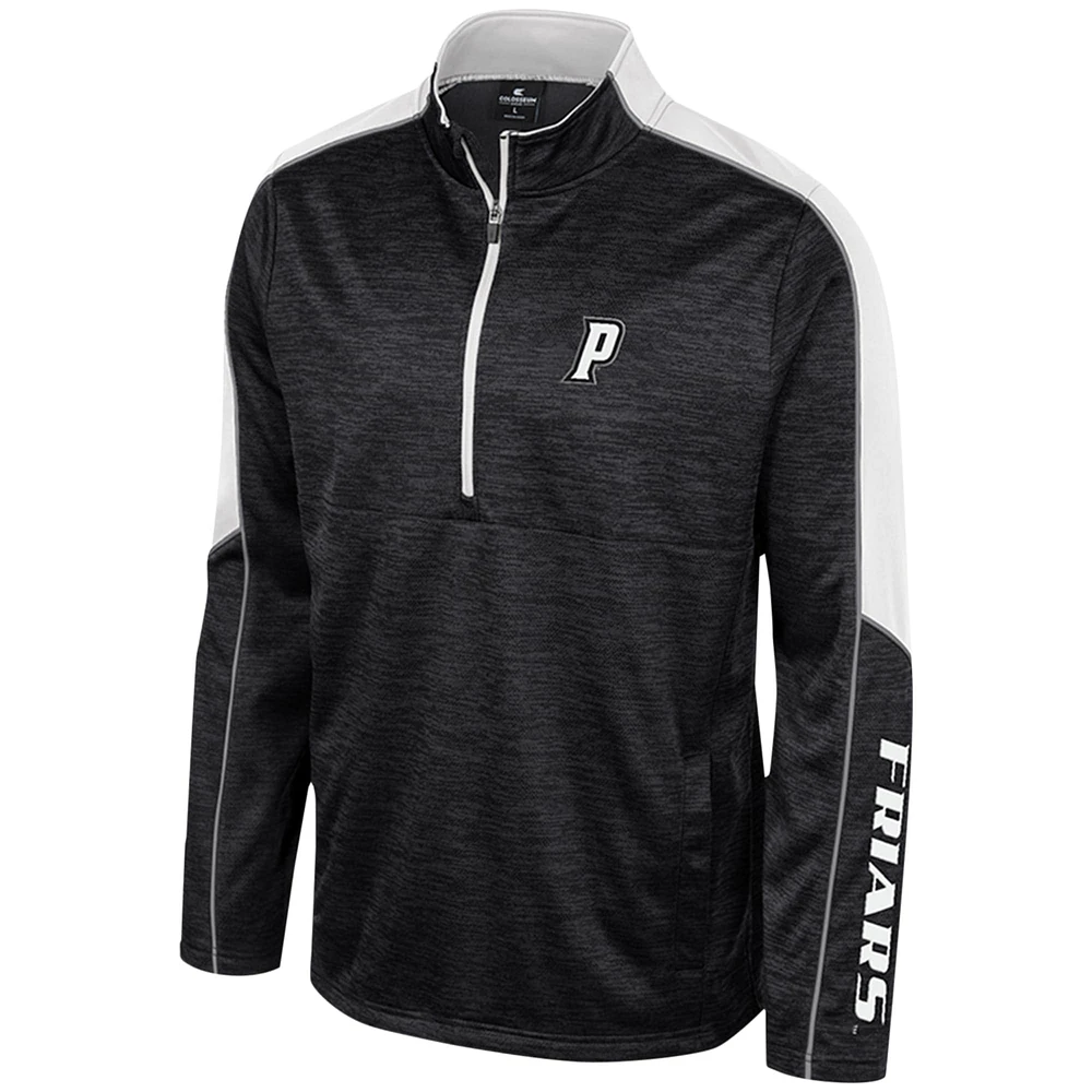 Men's Colosseum Black Providence Friars Marled Half-Zip Jacket