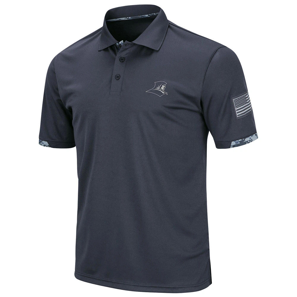 Men's Colosseum Charcoal Providence Friars OHT Military Appreciation Digital Camo Polo