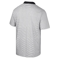 Men's Colosseum White/Black Providence Friars Print Stripe Polo
