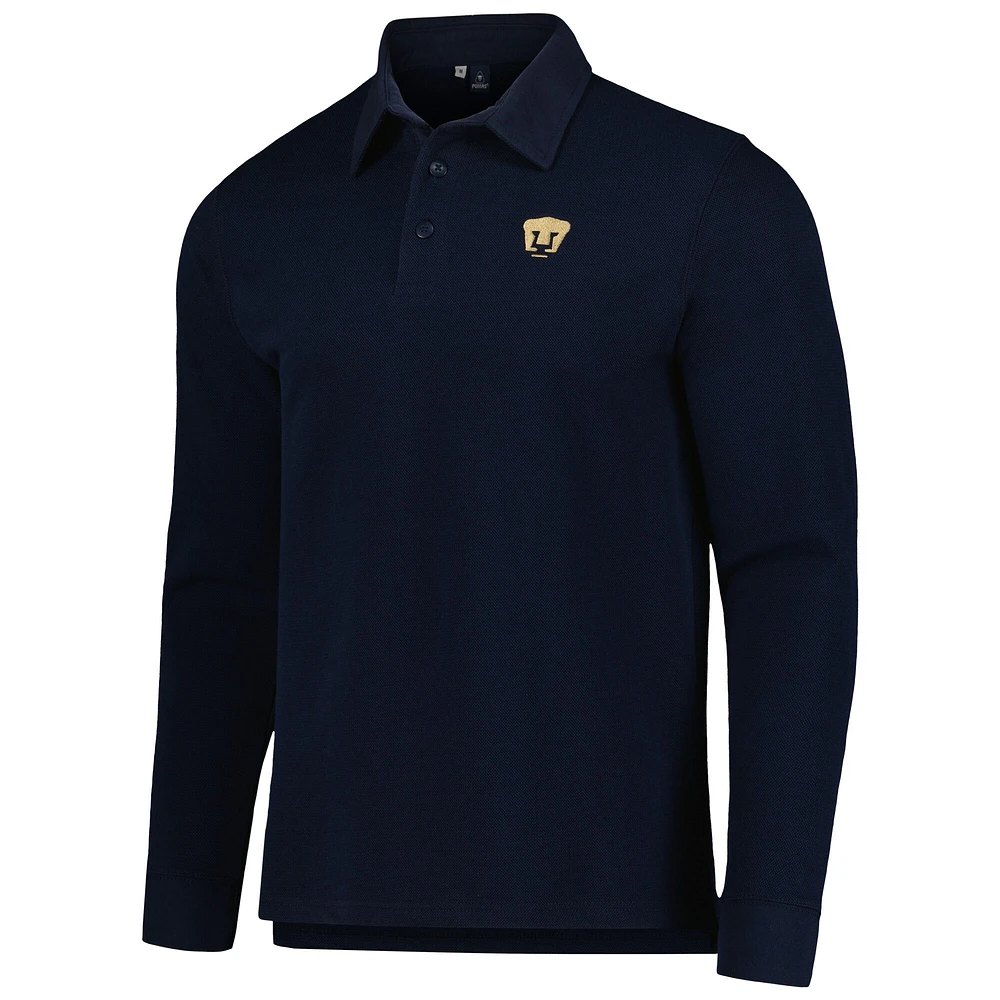 Polo à manches longues Pumas Cantera Rugged pour hommes, bleu marine