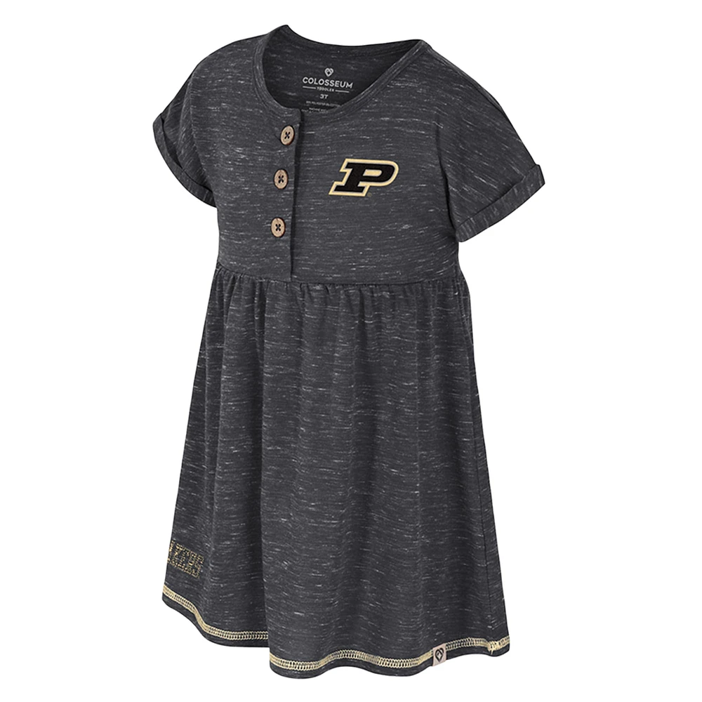 Girls Toddler Colosseum  Black Purdue Boilermakers Fleet Dress