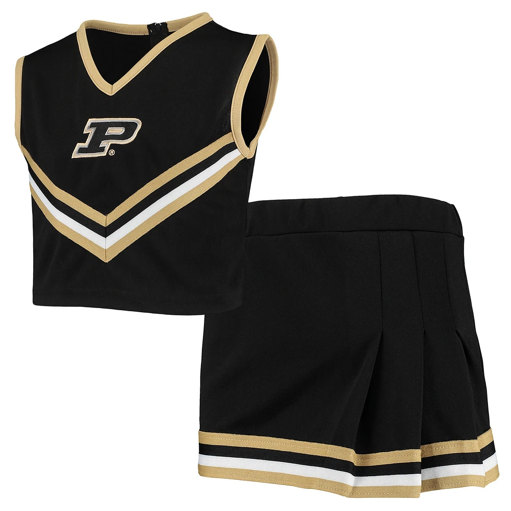 Ensemble d'encouragement deux pièces Purdue Boilermakers pour filles, noir