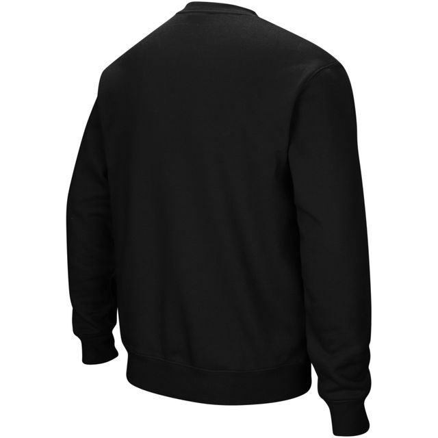 Colosseum Black Purdue Boilermakers Arch & Logo Sweat-shirt à col rond pour homme