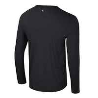 Men's Colosseum Black Purdue Boilermakers Color Pop Active Blend 2-Hit Long Sleeve T-Shirt