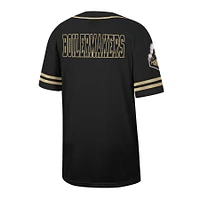 Men's Colosseum Black Purdue Boilermakers Free Spirited Mesh Button-Up Baseball Jersey