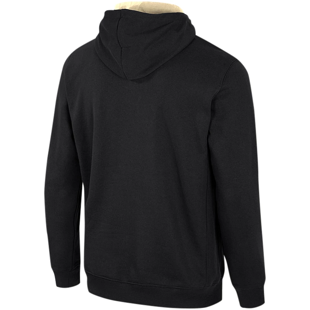 Men's Colosseum Black Purdue Boilermakers Half-Zip Hoodie